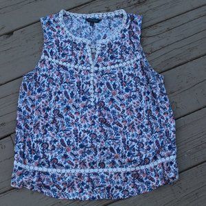 LUCKY BRAND Floral Tank Size M Cotton Blend